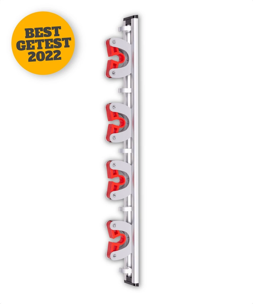 Merkloos Stevige Bezemhouder - Aluminium - Ophangsysteem Bezem - 5 Haken & 4 Houders - Gereedschaphouder - Opbergsysteem 1 Merkloos Stevige Bezemhouder - Aluminium - Ophangsysteem Bezem - 5 Haken & 4 Houders - Gereedschaphouder - Opbergsysteem