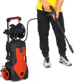 Merkloos Home Hogedrukreiniger - 2100W - 165 Bar - Met Verstelbare Nozzles Slanghaspel 5m Netsnoer 10m Slang - Voor Reiniging Huis Auto Tuin -Gardena Verkoopwinkel 1083x1200