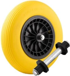 Merkloos Kruiwagenwiel Anti Lek - 4.80/4.00-8 - Massief PU Band - Lekvrij Wiel Met 130mm As - Kruiwagenband 4.80/400 Voor Kruiwagen -Gardena Verkoopwinkel 1105x1200