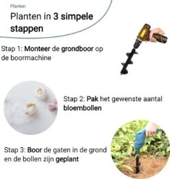 MaatWorkz - Grondboor - 25 CM - Boormachine - Bollenplanter - Moestuin - Palenboor - Boor - Tuin -Gardena Verkoopwinkel 1138x1200