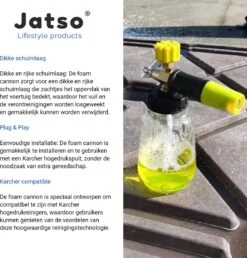 Jatso® Foam Cannon - Snow Foam - Foam Gun - Schuimlans - Foam Gun Auto - Foam Lance - Schuimsproeier - Snow Foam Cannon - Past Op Karcher K1 T/m K7 - Messing - Afneembaar Pistool -Gardena Verkoopwinkel 1151x1200 3