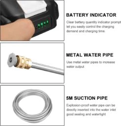 Merkloos Elektrische Accu-Hogedrukreiniger - 1.2mpa - Multifunctioneel Mondstuk - Draagbaar Oplaadbaar Snoerloos - Reinigingsspuitpistool - Met Rijke Accessoires - Voor Auto, Tuin, Terras, Raam - Zwart 20 Merkloos Elektrische Accu-Hogedrukreiniger - 1.2mpa - Multifunctioneel Mondstuk - Draagbaar Oplaadbaar Snoerloos - Reinigingsspuitpistool - Met Rijke Accessoires - Voor Auto, Tuin, Terras, Raam - Zwart -Gardena Verkoopwinkel 1152x1200