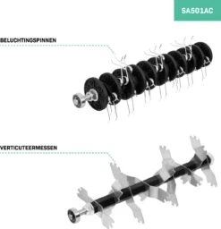 VONROC Elektrische Verticuteermachine - Gazonbeluchter – 1300W – Maaibreedte 320 Mm – 4 Dieptestanden (12/9/6/3 Mm) – Incl. 35L. Opvangbak -Gardena Verkoopwinkel 1160x1200