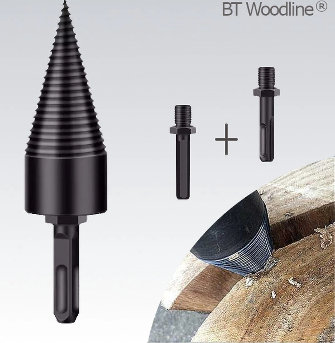 BT Woodline® | Houtklover Inclusief Opbergkoker | Houtsplijter | Houtkloof | Houtsplitter | Houtkloofboor | Kegelsplijter | Houtkliever | Aanmaakhout | Geschikt Voor Accutol, Schroeftol, Boormachine En Kloofmachines 1 BT Woodline® | Houtklover Inclusief Opbergkoker | Houtsplijter | Houtkloof | Houtsplitter | Houtkloofboor | Kegelsplijter | Houtkliever | Aanmaakhout | Geschikt Voor Accutol, Schroeftol, Boormachine En Kloofmachines