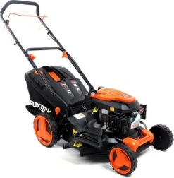 FUXTEC Grasmaaier Benzine - 46cm - Zelfrijdend / Zelftrekkend / Achterwielaandrijving - Mulchfunctie - Opvangbak 50L - FX-RM4646 16 FUXTEC Grasmaaier Benzine - 46cm - Zelfrijdend / Zelftrekkend / Achterwielaandrijving - Mulchfunctie - Opvangbak 50L - FX-RM4646 -Gardena Verkoopwinkel 1174x1200 1