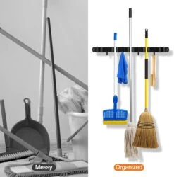 BOTC Bezemhouder - 5 Houders 6 Haken - Gereedschapshouder - Zeflklevend - Bezem Ophangsysteem - Ophanghaken - Tuingereedschap -Gardena Verkoopwinkel 1186x1200 1