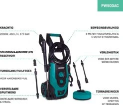 VONROC Hogedrukreiniger V22-2 2200W – 170 Bar – 450 L/h – Incl. 8m Slang, Terrasreiniger, Reinigingstank En Meer -Gardena Verkoopwinkel 1200x1027 1