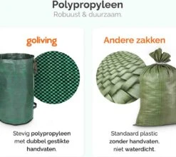 Goliving Tuinafvalzak - Set Van 2- Tuinafvalzakken Opvouwbaar - Tuinzak - Tuinafvalemmer - 2x 280 Liter - Groen -Gardena Verkoopwinkel 1200x1068