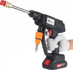 Merkloos Elektrische Accu-Hogedrukreiniger - 20Bar - Multifunctioneel Mondstuk - Draagbaar Oplaadbaar Snoerloos - Reinigingsspuitpistool - Met Rijke Accessoires - Voor Makita 18V-batterij - Voor Auto, Tuin, Terras, Raam (Zwart) -Gardena Verkoopwinkel 1200x1140 1