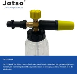 Jatso® Foam Cannon - Snow Foam - Foam Gun - Schuimlans - Foam Gun Auto - Foam Lance - Schuimsproeier - Snow Foam Cannon - Past Op Karcher K1 T/m K7 - Messing - Afneembaar Pistool -Gardena Verkoopwinkel 1200x1153 4