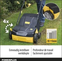Powerplus POWXG7513 Elektrische Verticuteermachine - Mos Verwijderaar - 1400W - 320mm Maaibreedte - 45L Opvangbak - Incl. Gazonbeluchter/grasbeluchter -Gardena Verkoopwinkel 1200x1180