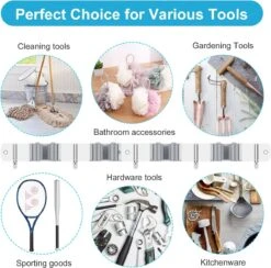 BOTC Bezemhouder - 5 Houders 6 Haken Bezem Ophangsysteem - Zeflklevend - Opbergsysteem - Ophanghaken - Tuingereedschap - Gereedschap Opbergen -Gardena Verkoopwinkel 1200x1186 3