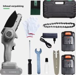 Mardin Mini Kettingzaag - Snoeizaag - Kettingzaag - Kettingzaag Electrisch Met 2 Accu - Inclusief Koffer - 1 Extra Accu - Grijs -Gardena Verkoopwinkel 1200x1193 6