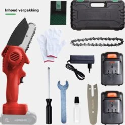 Mardin Mini Kettingzaag - Snoeizaag - Kettingzaag - Kettingzaag Electrisch Met 2 Accu - Inclusief Koffer - 1 Extra Accu - Rood -Gardena Verkoopwinkel 1200x1193 7