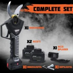 Reichlër® Elektrische Snoeischaar - 40 Mm Snijdiameter - 2x Accu - Anti-cut Functie - Heggenschaar - Takkenschaar - Zwart 12 Reichlër® Elektrische Snoeischaar - 40 Mm Snijdiameter - 2x Accu - Anti-cut Functie - Heggenschaar - Takkenschaar - Zwart -Gardena Verkoopwinkel 1200x1195 4