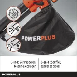 Powerplus Dual Power POWDPG75270 Bladblazer - Bladzuiger En -versnipperaar - Brushless - Blazen - Zuigen - Versnipperen - Excl. Accu En Lader - Incl. Opvangzak 45L -Gardena Verkoopwinkel 1200x1200 100