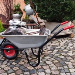 Gardebruk Kruiwagen 100L - Luchtband - 250kg Draagkracht Zilver -Gardena Verkoopwinkel 1200x1200 12