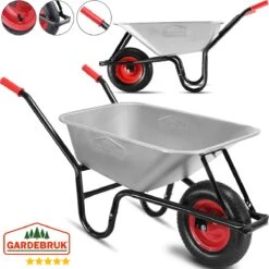 Gardebruk Kruiwagen 100L - Luchtband - 250kg Draagkracht Zilver -Gardena Verkoopwinkel 1200x1200 17