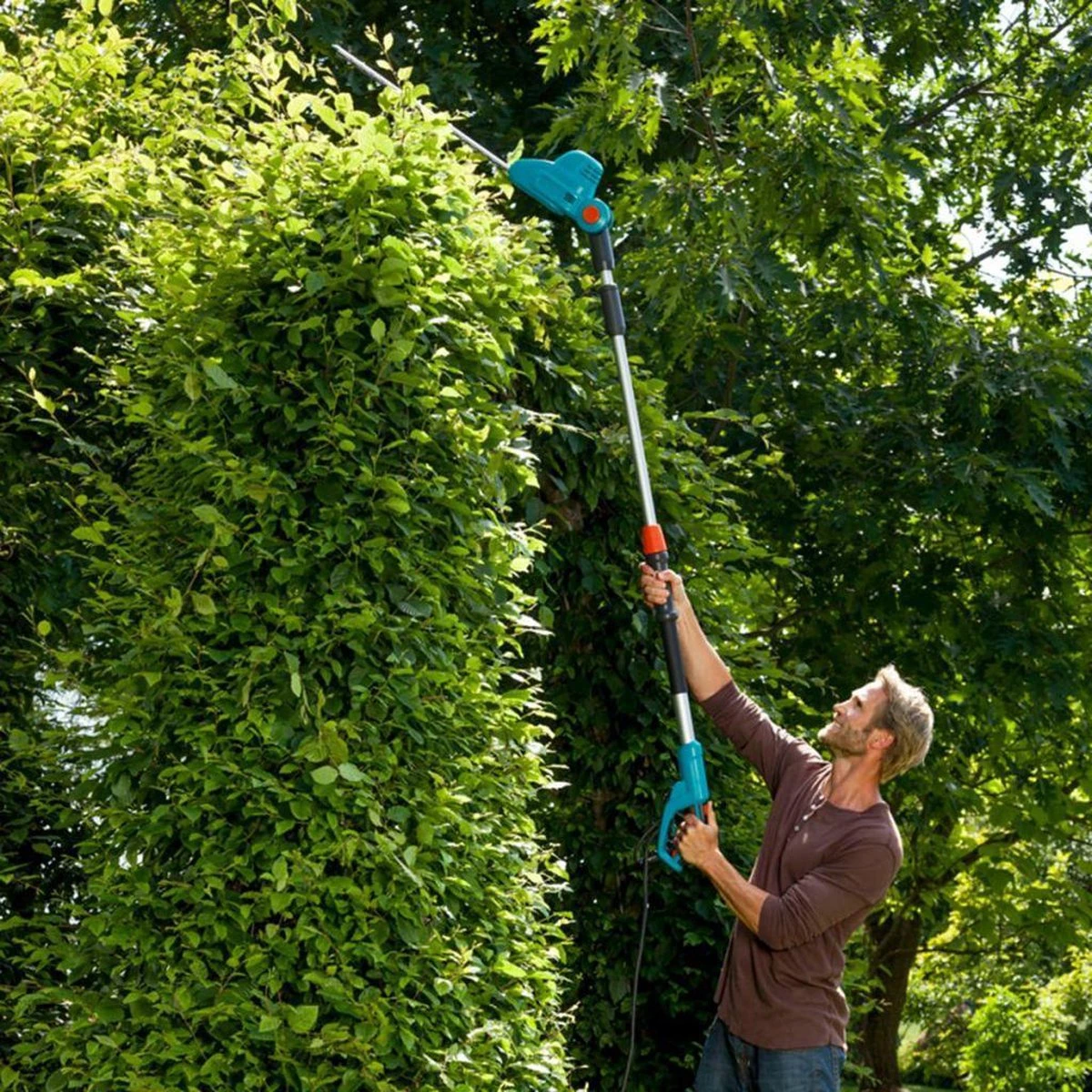 GARDENA - Telescopische THS 500/48 - Heggenschaar (gemotoriseerd) - 48 Cm Meslengte - 25 Mm Tandmes Opening 3 GARDENA - Telescopische THS 500/48 - Heggenschaar (gemotoriseerd) - 48 Cm Meslengte - 25 Mm Tandmes Opening - Afbeelding 3