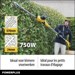 Powerplus POWXG2043 Elektrische Heggenschaar - 750W - Snoeien En Knippen - Zwaardlengte 570mm - Mesafstand 24mm - Telescopisch - Draaibaar Handvat - Haagschaar Voor Tuinonderhoud -Gardena Verkoopwinkel 1200x1200 184