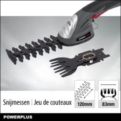 Powerplus POWEG4500 Gras-/Heggenschaar Accu - 7.2V - Snoeien En Knippen - Zwaardlengte 83/120mm - Mesafstand 8mm - Incl. 1,5Ah Accu En Lader - Haagschaar Voor Tuinonderhoud -Gardena Verkoopwinkel 1200x1200 210