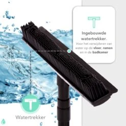 CLEANLY® Rubberen Bezem Met Vloerwisser - Kappersbezem - Zachte Bezem Binnen & Buiten - Vloertrekker Met Steel - 68-150 Cm -Gardena Verkoopwinkel 1200x1200 465