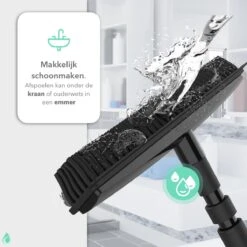 CLEANLY® Rubberen Bezem Met Vloerwisser - Kappersbezem - Zachte Bezem Binnen & Buiten - Vloertrekker Met Steel - 68-150 Cm -Gardena Verkoopwinkel 1200x1200 467