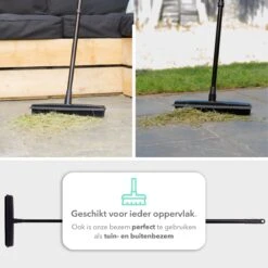 CLEANLY® Rubberen Bezem Met Vloerwisser - Kappersbezem - Zachte Bezem Binnen & Buiten - Vloertrekker Met Steel - 68-150 Cm -Gardena Verkoopwinkel 1200x1200 468