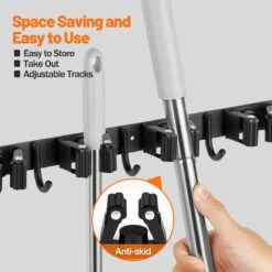 BOTC Bezemhouder - 5 Houders 6 Haken - Gereedschapshouder - Zeflklevend - Bezem Ophangsysteem - Ophanghaken - Tuingereedschap -Gardena Verkoopwinkel 1200x1200 477