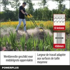 Powerplus POWXG72010 Tuinfrees - 1500W - Werkbreedte 450mm - Werkdiepte Max. 220mm - Incl. 6 Messen En Wielen -Gardena Verkoopwinkel 1200x1200 484