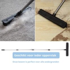 2 In 1 Rubberen Bezem – Bezem Binnen & Buiten – Vloerwisser Met Steel - Met Huisdierhaar Verwijderaar - Vloertrekker – Veger - Extra Lang 160cm -Gardena Verkoopwinkel 1200x1200 499