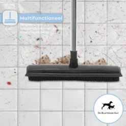 2 In 1 Rubberen Bezem – Bezem Binnen & Buiten – Vloerwisser Met Steel - Met Huisdierhaar Verwijderaar - Vloertrekker – Veger - Extra Lang 160cm -Gardena Verkoopwinkel 1200x1200 500