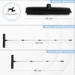 2 In 1 Rubberen Bezem – Bezem Binnen & Buiten – Vloerwisser Met Steel - Met Huisdierhaar Verwijderaar - Vloertrekker – Veger - Extra Lang 160cm -Gardena Verkoopwinkel 1200x1200 504