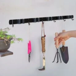 Bezem Ophangsysteem – Bezemhouder – Tuingereedschap – RVS – 5 Houders – 6 Haken - BAULK® -Gardena Verkoopwinkel 1200x1200 534