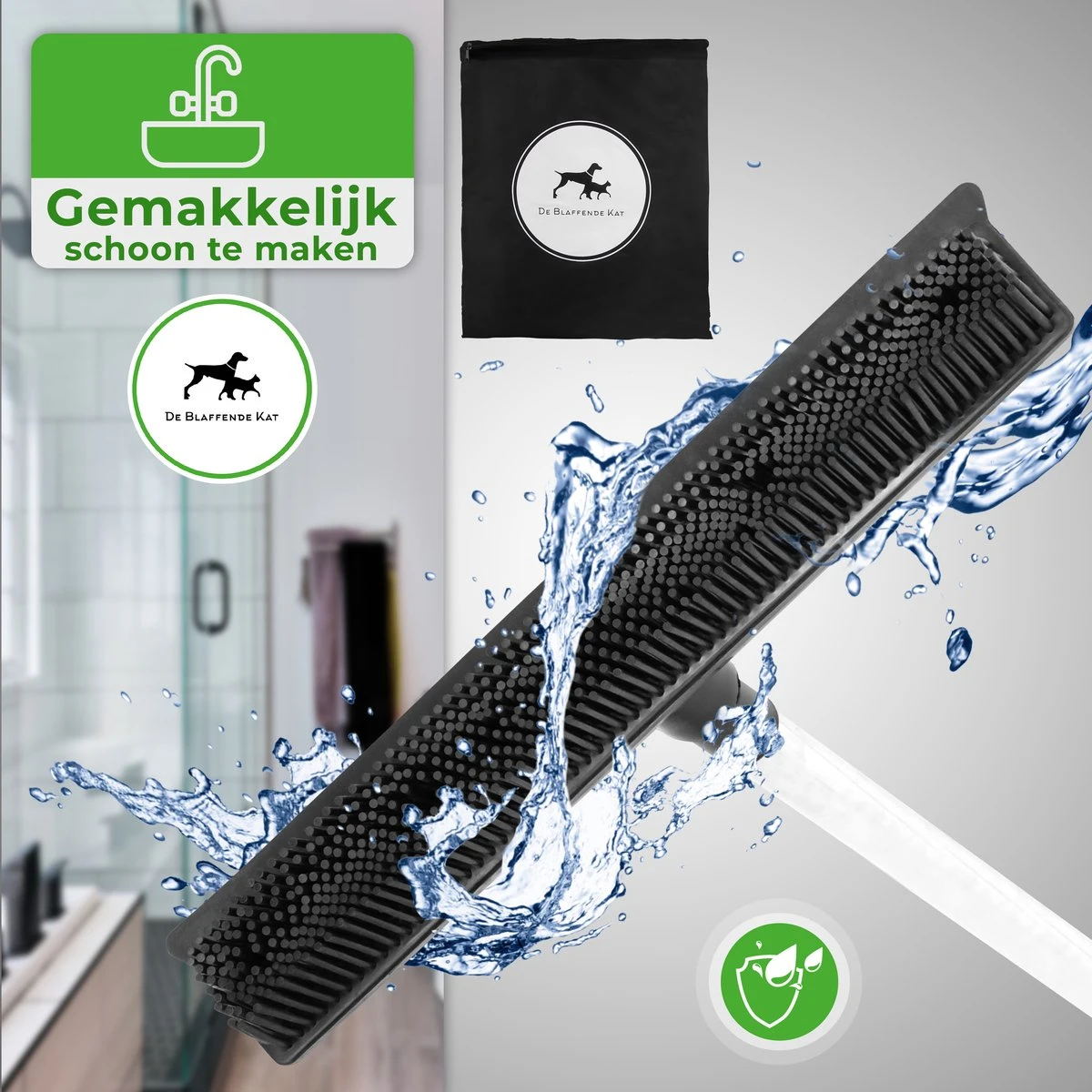 De Blaffende Kat 2 In 1 Rubberen Bezem – Bezem Binnen & Buiten – Vloerwisser Met Steel - Vloertrekker – Veger - Extra Lang 160cm 8 De Blaffende Kat 2 In 1 Rubberen Bezem – Bezem Binnen & Buiten – Vloerwisser Met Steel - Vloertrekker – Veger - Extra Lang 160cm - Afbeelding 8