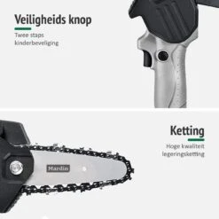 Mardin Mini Kettingzaag - Snoeizaag - Kettingzaag - Kettingzaag Electrisch Met 2 Accu - Inclusief Koffer - 1 Extra Accu - Grijs -Gardena Verkoopwinkel 1200x1200 613