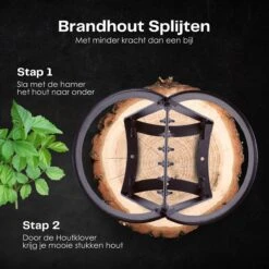 Flowkey® Houtklover - Houtsplijter Bijl - Houtkliever Kloofwig Gietijzer - Voor Hout & Aanmaakhout - Inclusief Gratis Hamer -Gardena Verkoopwinkel 1200x1200 624