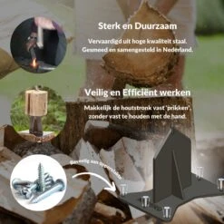 Miseru Houtklover – Geen Bijl Nodig – No Axe - Houtsplijter – Houtkliever – HANDMADE In Holland - Houtklover Voor Aanmaakhout – Metaal 11 Miseru Houtklover – Geen Bijl Nodig – No Axe - Houtsplijter – Houtkliever – HANDMADE In Holland - Houtklover Voor Aanmaakhout – Metaal -Gardena Verkoopwinkel 1200x1200 698