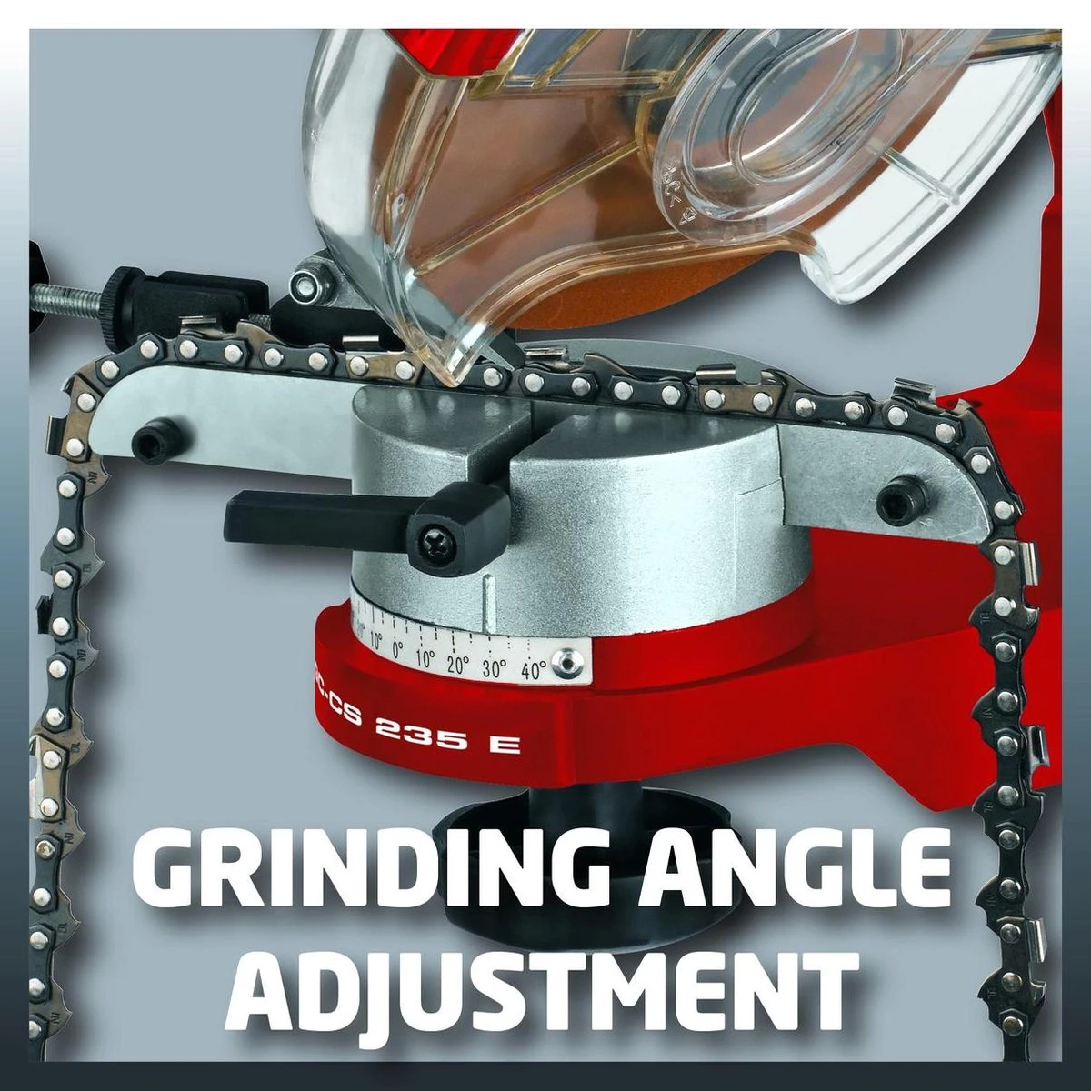 Einhell Kettingslijper GC-CS 235 E (235 W - 3.000 /min - Kettingspanner - Slijpschijf - Verlichting - Draaibare Slijpkop - Dieptebegrenzer) Slijpkop - Dieptebegrenzer) 2 Einhell Kettingslijper GC-CS 235 E (235 W - 3.000 /min - Kettingspanner - Slijpschijf - Verlichting - Draaibare Slijpkop - Dieptebegrenzer) Slijpkop - Dieptebegrenzer) - Afbeelding 2