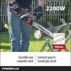 Powerplus POWEG10110 Elektrische Kettingzaag - 2200W - Zwaardlengte 400mm - Automatische Kettingsmering - Incl. 1x Ketting En 1x Zwaard -Gardena Verkoopwinkel 1200x1200 771