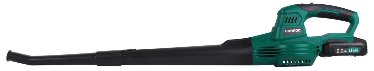 VONROC Accu Bladblazer – VPower 20V – 2 Standen – Max. Blaassnelheid 190km/u – Incl. Accu En Oplader 2 VONROC Accu Bladblazer – VPower 20V – 2 Standen – Max. Blaassnelheid 190km/u – Incl. Accu En Oplader - Afbeelding 2
