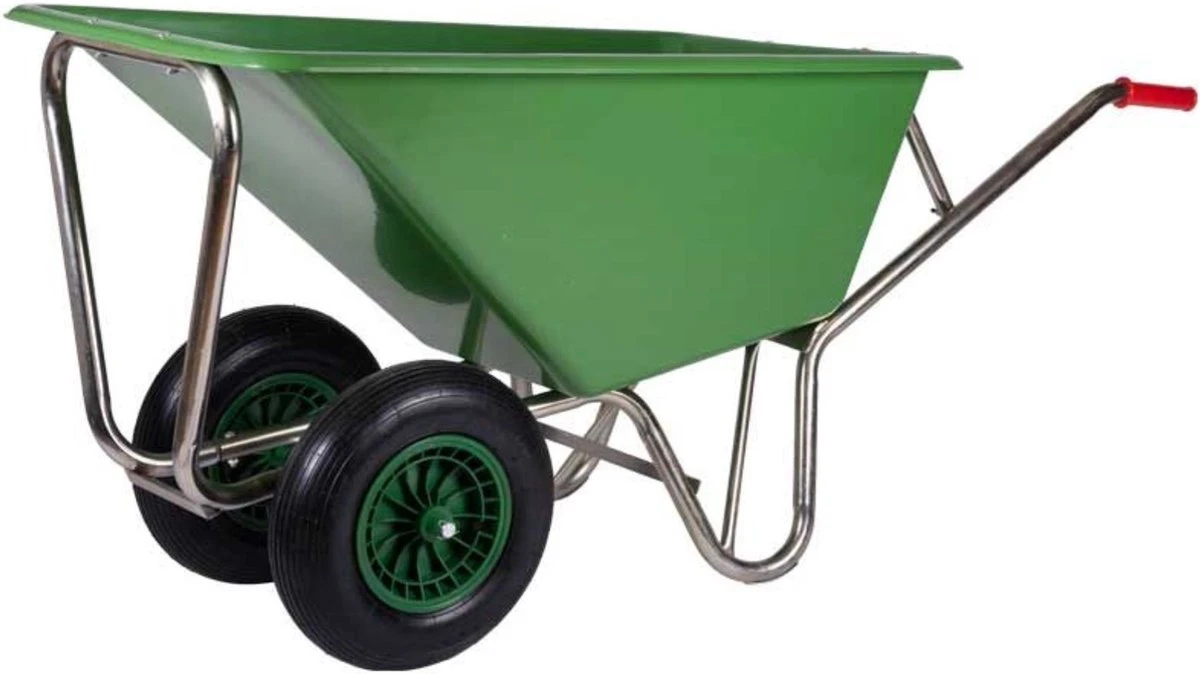 Kruiwagen Met Dubbel Luchtwiel Stal Eco Groen 160 Liter 1 Kruiwagen Met Dubbel Luchtwiel Stal Eco Groen 160 Liter