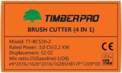 TIMBERPRO – 2in1 - Bosmaaier - Kantenmaaier - Benzine - 52 Cc - Draad En Mes - 3,0 PK -Gardena Verkoopwinkel 1200x721 5