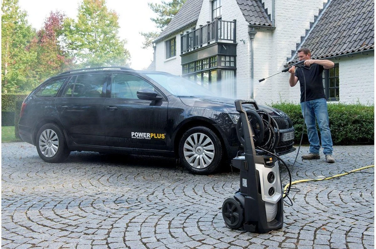Powerplus POWXG90425 Hogedrukreiniger - 2500W - Max. 195 Bar - 468 L/h - Incl. 8m Slang, Terrasreiniger En Accessoires - Reiniger Voor Auto, Fiets En Meubelen 4 Powerplus POWXG90425 Hogedrukreiniger - 2500W - Max. 195 Bar - 468 L/h - Incl. 8m Slang, Terrasreiniger En Accessoires - Reiniger Voor Auto, Fiets En Meubelen - Afbeelding 4
