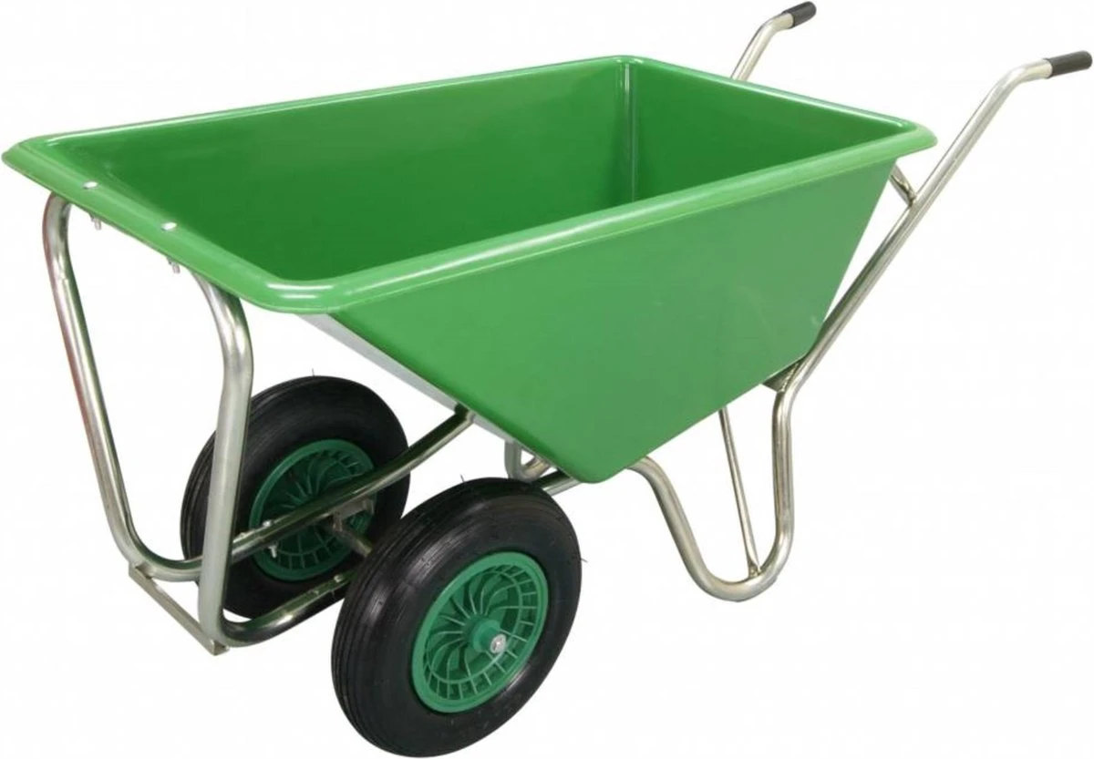 Kruiwagen Met Dubbel Luchtwiel Stal Eco Groen 160 Liter 8 Kruiwagen Met Dubbel Luchtwiel Stal Eco Groen 160 Liter - Afbeelding 8