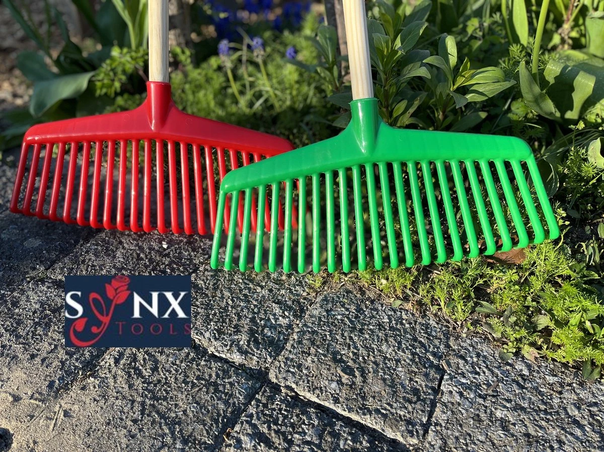 Synx Tools Gazonhark Bladhark 23 Tanden Hark - Harken - Grashark- Gazon - Kunststof Blauw/groen -Met Steel 120cm 3 Synx Tools Gazonhark Bladhark 23 Tanden Hark - Harken - Grashark- Gazon - Kunststof Blauw/groen -Met Steel 120cm - Afbeelding 3