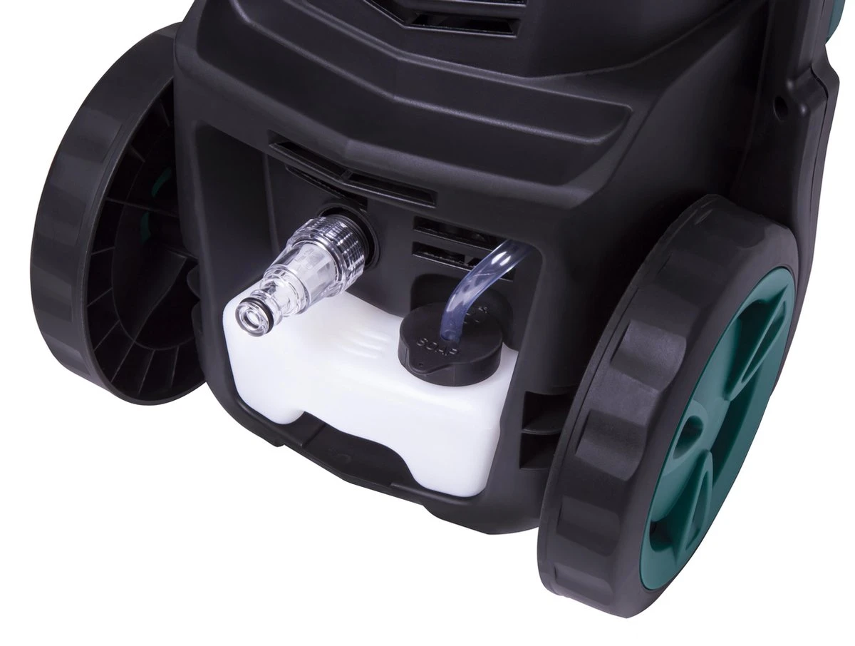 VONROC Hogedrukreiniger V18-2 1800W – 140 Bar – 420 L/h – Incl. 8m Slang, Geïntegreerde Reinigingsmiddelen Tank, Terrasreiniger, Spuitstukken En Accessoires 4 VONROC Hogedrukreiniger V18-2 1800W – 140 Bar – 420 L/h – Incl. 8m Slang, Geïntegreerde Reinigingsmiddelen Tank, Terrasreiniger, Spuitstukken En Accessoires - Afbeelding 4