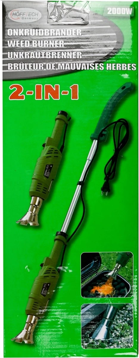 Hofftech Weed Burner Elektrische Onkruidbrander - 2000W - Max. 600 °C - BBQ Aansteker 11 Hofftech Weed Burner Elektrische Onkruidbrander - 2000W - Max. 600 °C - BBQ Aansteker - Afbeelding 11