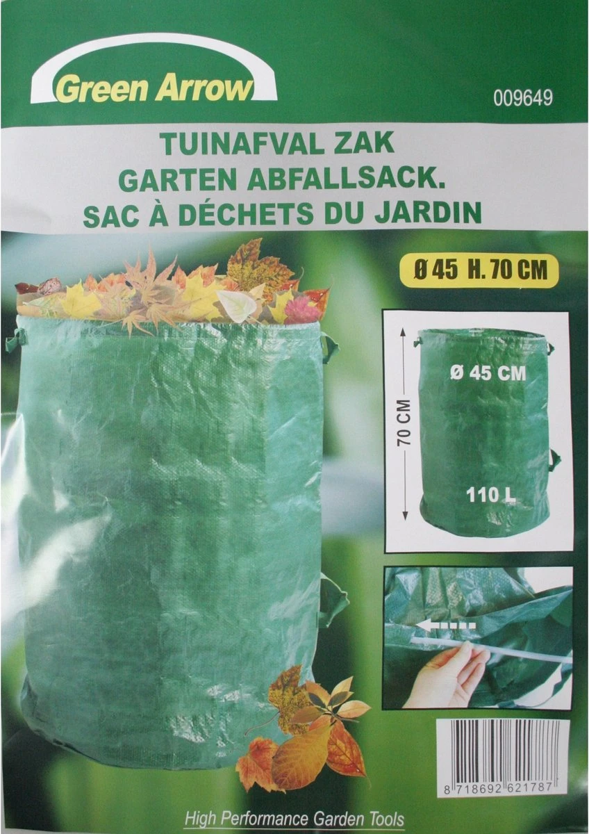 Benson Tuinafval Zak Heavy Duty 110 Liter – 70x45cm | Puinzak | Grote Zak Voor Het Opslaan Van Bladeren Takken En Afval 3 Benson Tuinafval Zak Heavy Duty 110 Liter – 70x45cm | Puinzak | Grote Zak Voor Het Opslaan Van Bladeren Takken En Afval - Afbeelding 3