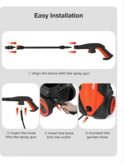 Merkloos Home Hogedrukreiniger - 2100W - 165 Bar - Met Verstelbare Nozzles Slanghaspel 5m Netsnoer 10m Slang - Voor Reiniging Huis Auto Tuin -Gardena Verkoopwinkel 914x1200 1